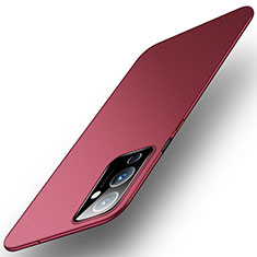 Hard Rigid Plastic Matte Finish Case Back Cover YK1 for OnePlus 9 5G Red