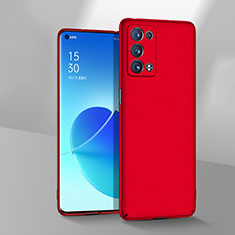 Hard Rigid Plastic Matte Finish Case Back Cover YK1 for Oppo Reno6 Pro+ Plus 5G Red