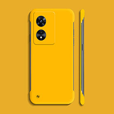 Hard Rigid Plastic Matte Finish Case Back Cover YK2 for Oppo A1x 5G Yellow