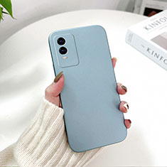 Hard Rigid Plastic Matte Finish Case Back Cover YK2 for Vivo Y74s 5G Sky Blue