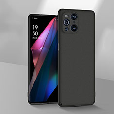 Hard Rigid Plastic Matte Finish Case Back Cover YK3 for Oppo Find X3 5G Black