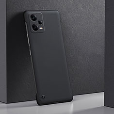 Hard Rigid Plastic Matte Finish Case Back Cover YK5 for Xiaomi Redmi Note 12 Pro+ Plus 5G Black
