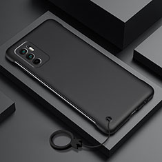 Hard Rigid Plastic Matte Finish Case Back Cover YK6 for Xiaomi Redmi Note 10 5G Black