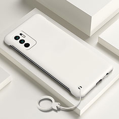 Hard Rigid Plastic Matte Finish Case Back Cover YK6 for Xiaomi Redmi Note 10 5G White