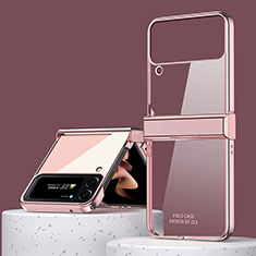 Hard Rigid Plastic Matte Finish Case Back Cover ZL1 for Samsung Galaxy Z Flip4 5G Rose Gold
