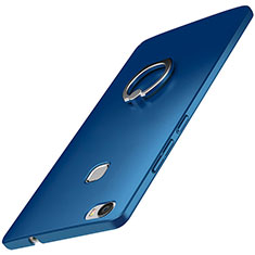Hard Rigid Plastic Matte Finish Case Cover with Finger Ring Stand A01 for Huawei Honor Note 8 Blue