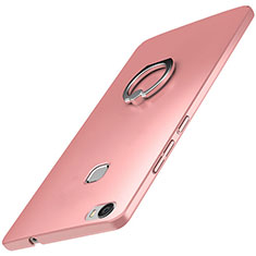 Hard Rigid Plastic Matte Finish Case Cover with Finger Ring Stand A01 for Huawei Honor Note 8 Rose Gold