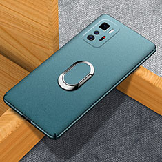 Hard Rigid Plastic Matte Finish Case Cover with Magnetic Finger Ring Stand for Xiaomi Redmi Note 10 Pro 5G Green