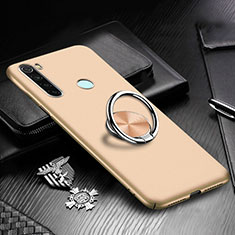 Hard Rigid Plastic Matte Finish Case Cover with Magnetic Finger Ring Stand P01 for Xiaomi Redmi Note 8 Gold