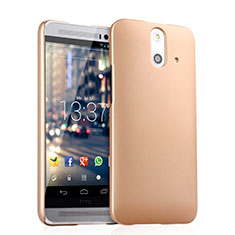 Hard Rigid Plastic Matte Finish Case for HTC One E8 Gold