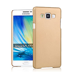 Hard Rigid Plastic Matte Finish Case for Samsung Galaxy A7 Duos SM-A700F A700FD Gold