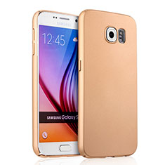 Hard Rigid Plastic Matte Finish Case for Samsung Galaxy S6 Duos SM-G920F G9200 Gold