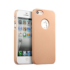 Hard Rigid Plastic Matte Finish Cover for Apple iPhone 5 Gold