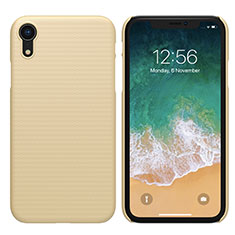 Hard Rigid Plastic Matte Finish Cover for Apple iPhone XR Gold