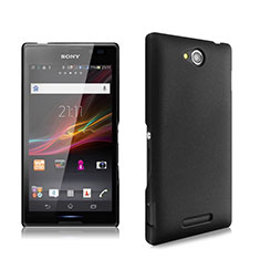 Hard Rigid Plastic Matte Finish Cover for Sony Xperia C S39h Black