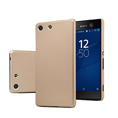 Hard Rigid Plastic Matte Finish Cover for Sony Xperia M5 Gold