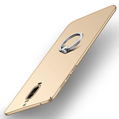 Hard Rigid Plastic Matte Finish Cover with Finger Ring Stand A02 for Huawei Mate 9 Pro Gold