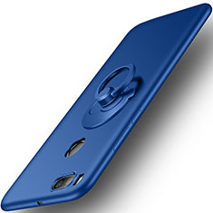 Hard Rigid Plastic Matte Finish Cover with Finger Ring Stand for Xiaomi Mi 5X Blue