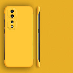 Hard Rigid Plastic Matte Finish Frameless Case Back Cover for Huawei Honor 80 Pro Flat 5G Yellow