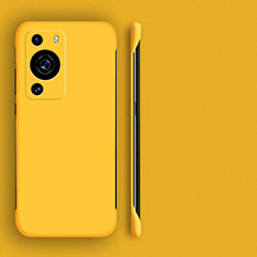 Hard Rigid Plastic Matte Finish Frameless Case Back Cover for Huawei P60 Pro Yellow