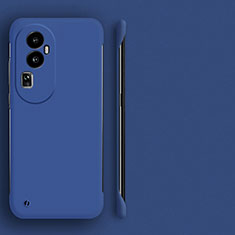 Hard Rigid Plastic Matte Finish Frameless Case Back Cover for Oppo Reno10 Pro+ Plus 5G Blue