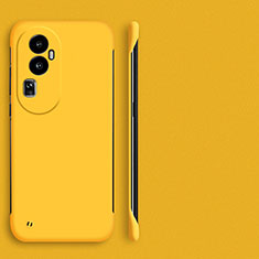 Hard Rigid Plastic Matte Finish Frameless Case Back Cover for Oppo Reno10 Pro+ Plus 5G Yellow