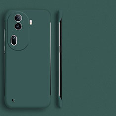 Hard Rigid Plastic Matte Finish Frameless Case Back Cover for Oppo Reno11 Pro 5G Midnight Green