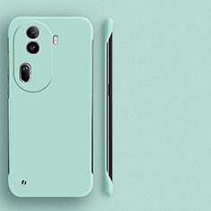 Hard Rigid Plastic Matte Finish Frameless Case Back Cover for Oppo Reno11 Pro 5G Mint Blue