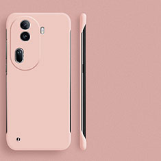 Hard Rigid Plastic Matte Finish Frameless Case Back Cover for Oppo Reno11 Pro 5G Pink