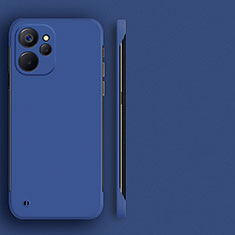 Hard Rigid Plastic Matte Finish Frameless Case Back Cover for Realme 10T 5G Blue