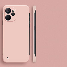 Hard Rigid Plastic Matte Finish Frameless Case Back Cover for Realme 10T 5G Pink