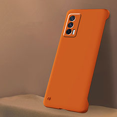 Hard Rigid Plastic Matte Finish Frameless Case Back Cover for Vivo iQOO 7 India 5G Orange