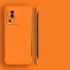 Hard Rigid Plastic Matte Finish Frameless Case Back Cover for Vivo iQOO Neo7 5G Orange