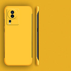 Hard Rigid Plastic Matte Finish Frameless Case Back Cover for Vivo iQOO Neo7 5G Yellow