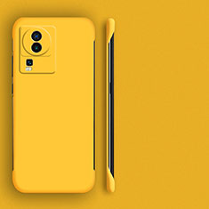 Hard Rigid Plastic Matte Finish Frameless Case Back Cover for Vivo iQOO Neo7 SE Yellow