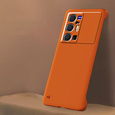 Hard Rigid Plastic Matte Finish Frameless Case Back Cover for Vivo X70 Pro+ Plus 5G Orange