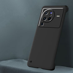 Hard Rigid Plastic Matte Finish Frameless Case Back Cover for Vivo X80 Pro 5G Black