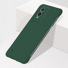 Hard Rigid Plastic Matte Finish Frameless Case Back Cover for Vivo Y74s 5G Midnight Green