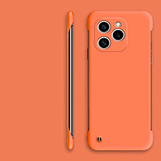 Hard Rigid Plastic Matte Finish Frameless Case Back Cover P01 for Huawei Honor 60 SE 5G Orange