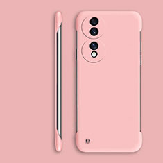 Hard Rigid Plastic Matte Finish Frameless Case Back Cover P01 for Huawei Honor 70 5G Rose Gold