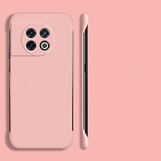 Hard Rigid Plastic Matte Finish Frameless Case Back Cover P01 for OnePlus Ace 2 5G Pink