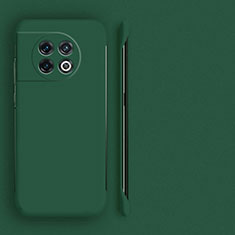 Hard Rigid Plastic Matte Finish Frameless Case Back Cover P01 for OnePlus Ace 2 Pro 5G Midnight Green