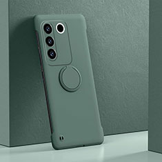 Hard Rigid Plastic Matte Finish Frameless Case Back Cover P01 for Vivo V27 5G Midnight Green