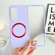 Hard Rigid Plastic Matte Finish Frameless Case Back Cover with Mag-Safe Magnetic BH1 for Samsung Galaxy Z Fold5 5G Clove Purple