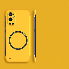 Hard Rigid Plastic Matte Finish Frameless Case Back Cover with Mag-Safe Magnetic for OnePlus 9 Pro 5G Yellow