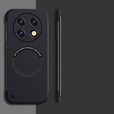 Hard Rigid Plastic Matte Finish Frameless Case Back Cover with Mag-Safe Magnetic for Oppo A2 Pro 5G Black