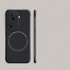 Hard Rigid Plastic Matte Finish Frameless Case Back Cover with Mag-Safe Magnetic for Oppo Reno11 Pro 5G Black