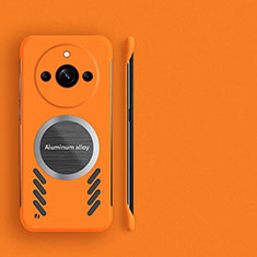 Hard Rigid Plastic Matte Finish Frameless Case Back Cover with Mag-Safe Magnetic for Realme Narzo 60 5G Orange