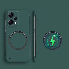 Hard Rigid Plastic Matte Finish Frameless Case Back Cover with Mag-Safe Magnetic for Xiaomi Redmi Note 12 Turbo 5G Green