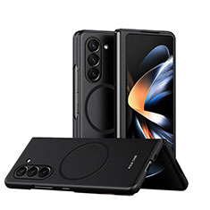 Hard Rigid Plastic Matte Finish Frameless Case Back Cover with Mag-Safe Magnetic QH1 for Samsung Galaxy Z Fold5 5G Black